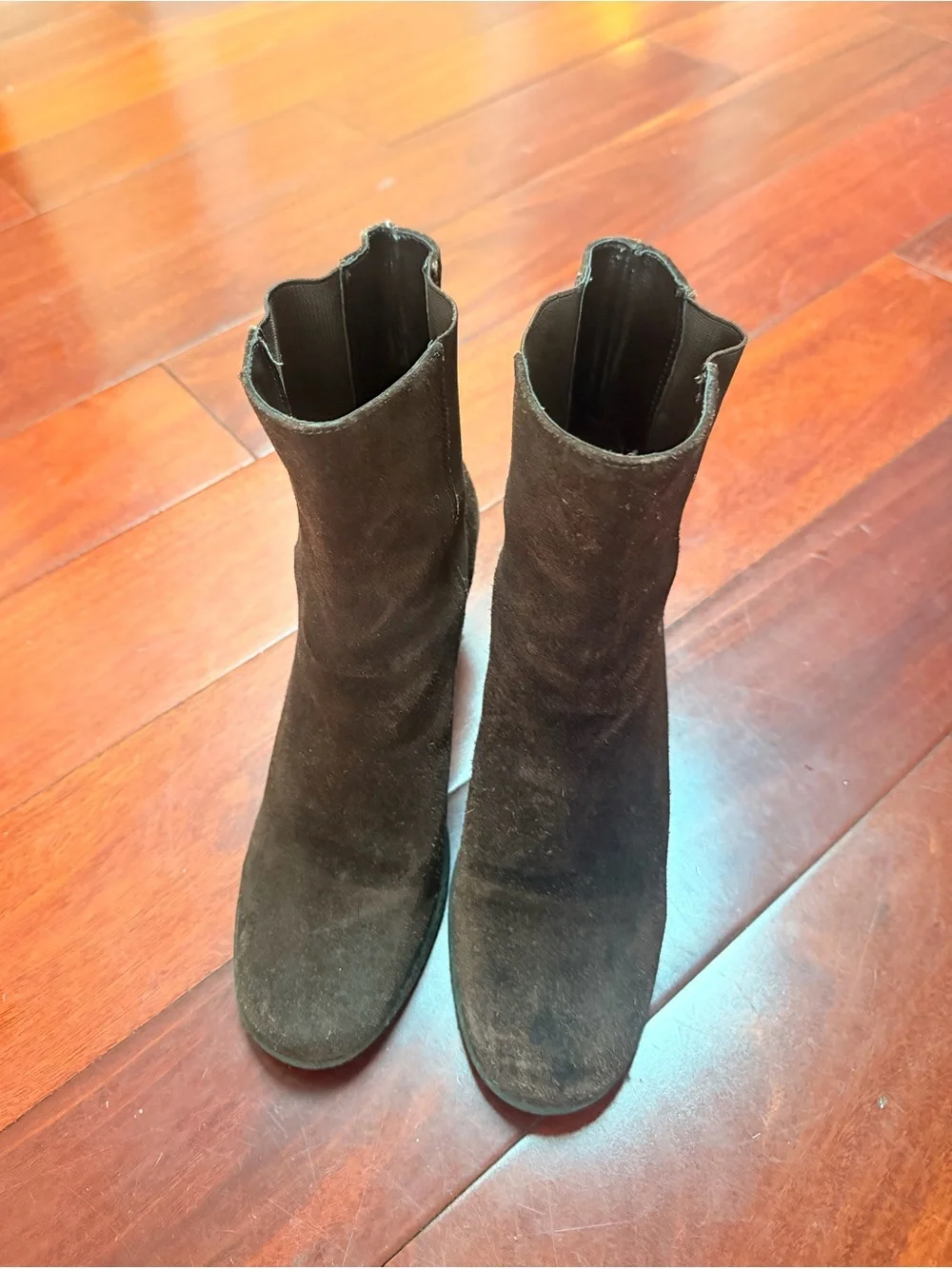 Banana Republic Dark Brown Suede Chelsea Ankle Boots